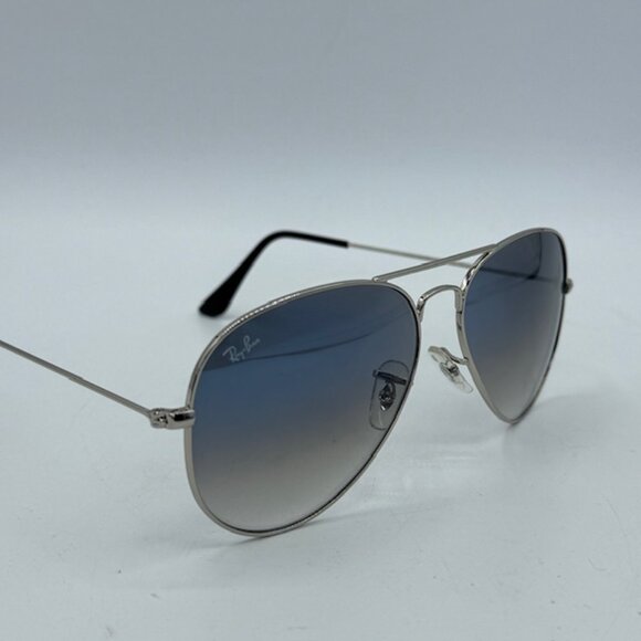 Ray-Ban Aviator Sunglasses RB3025 003/3F Silver Frame/Lt. Blue Gradient … main image 5